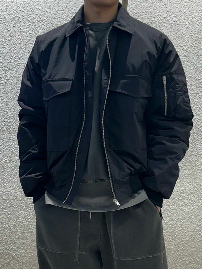 淨色反領拉鍊外套 AUDAU-008JK