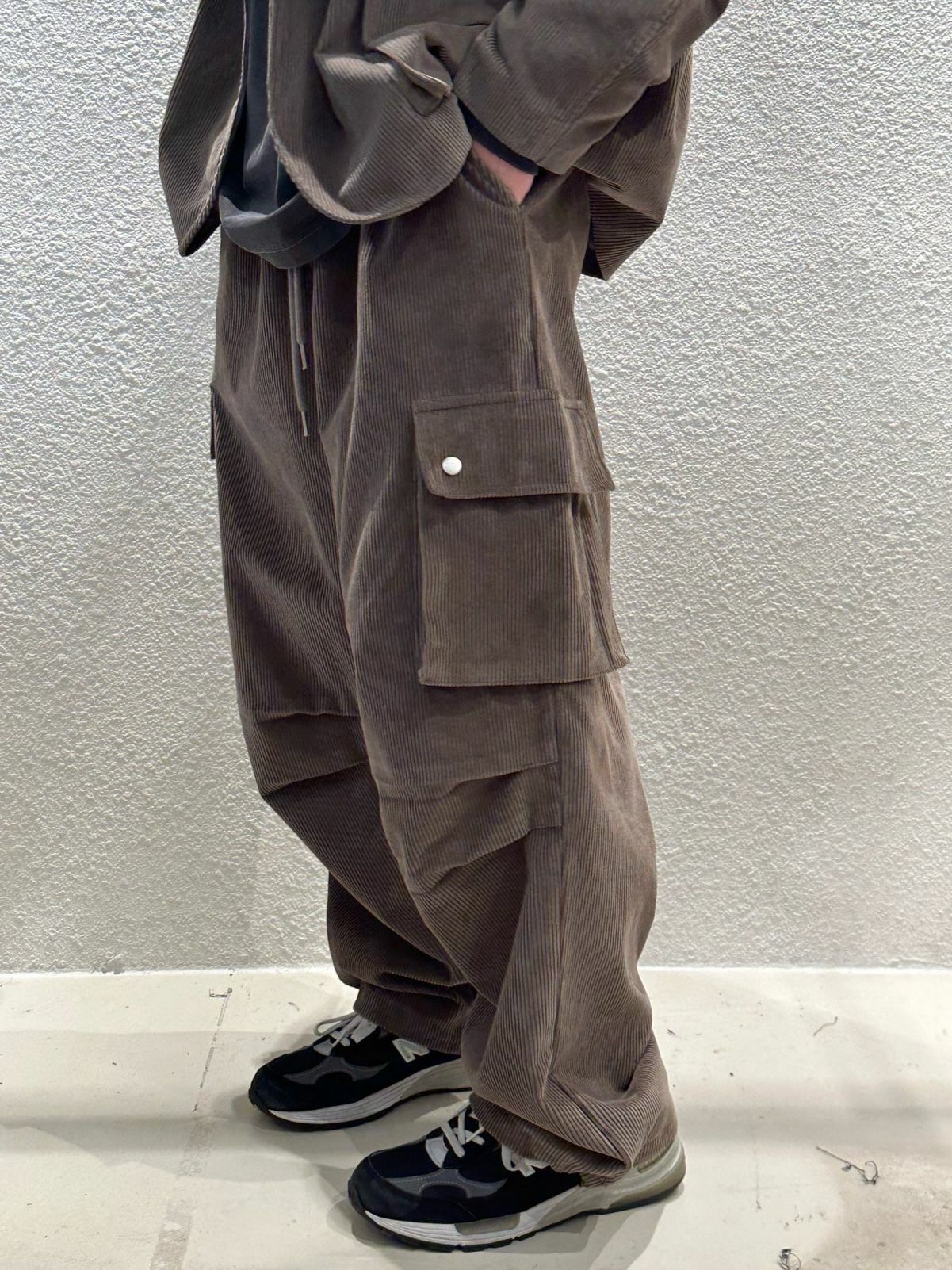 淨色工裝鬆身褲 AUDAU-010P