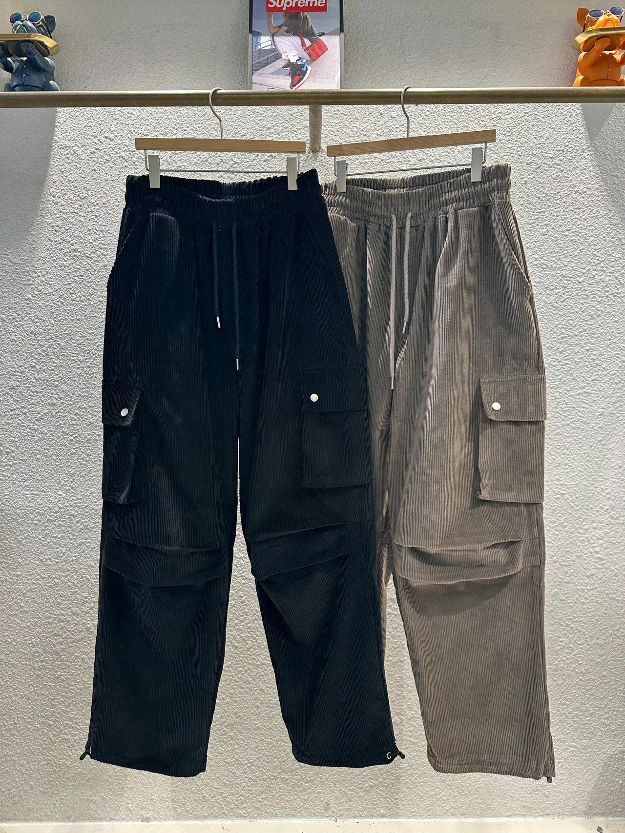 淨色工裝鬆身褲 AUDAU-010P