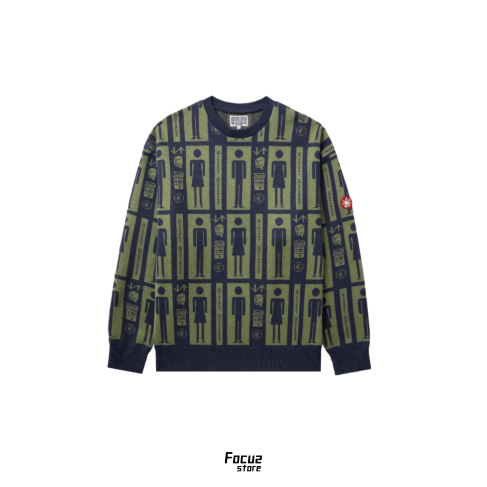 【Focus Store】預購 C.E Jacquard knit jumper "Navy Blue" 深藍 針織毛衣