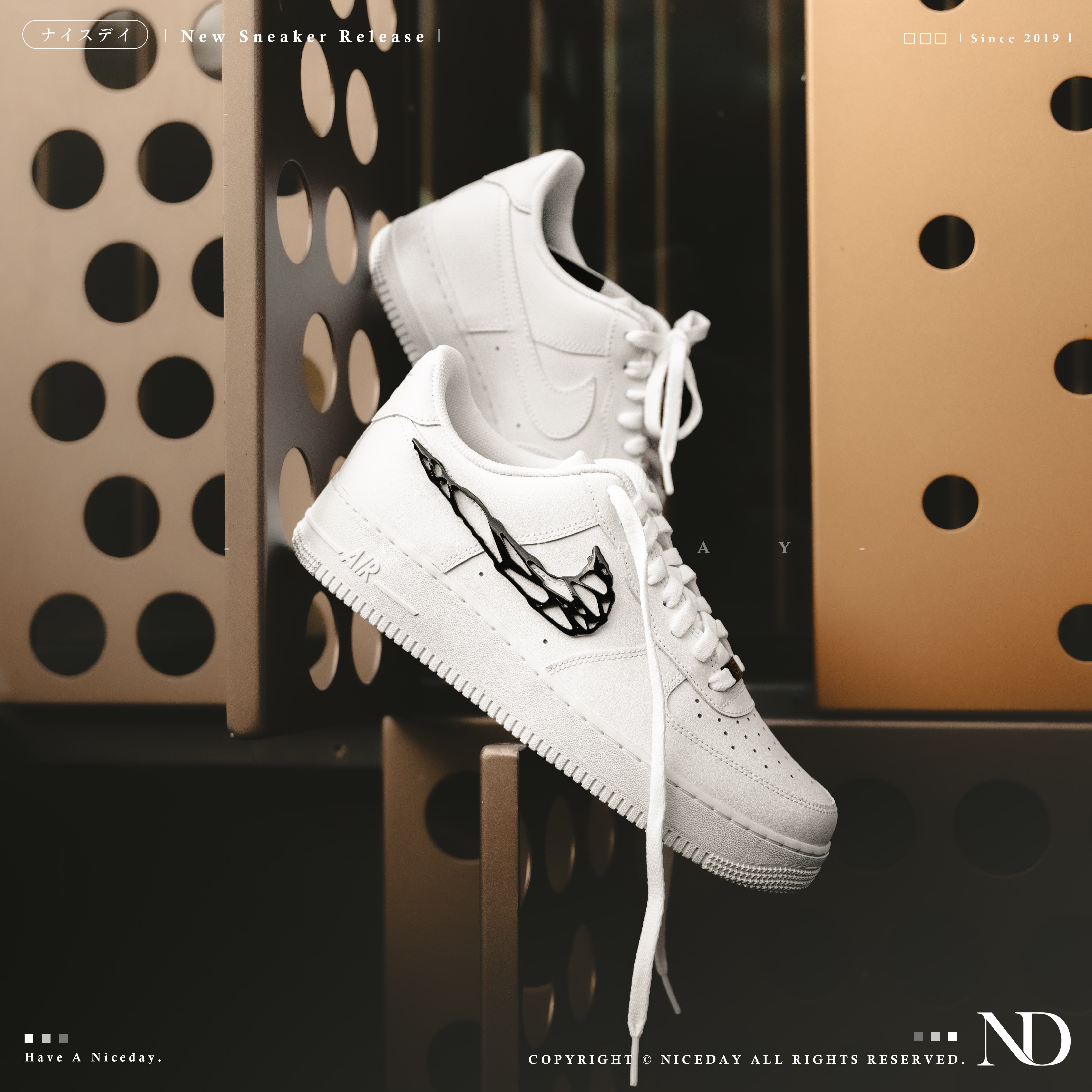 NICEDAY 部分現貨 / 代購  Nike Air Force 1 Low 液態金屬黑 猛毒 女款 IF1686-101