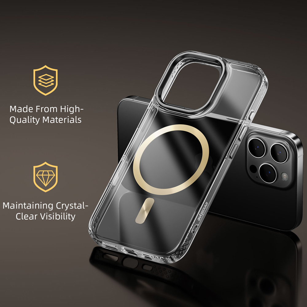 innostyle MagGuard系列 iPhone 16 Pro Max 高清磁吸防摔手機殼 透黑