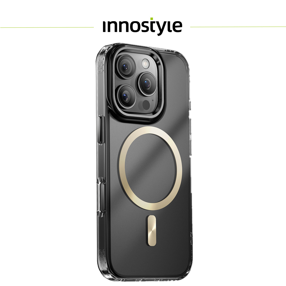 innostyle MagGuard系列 iPhone 16 Pro 高清磁吸防摔手機殼 透黑