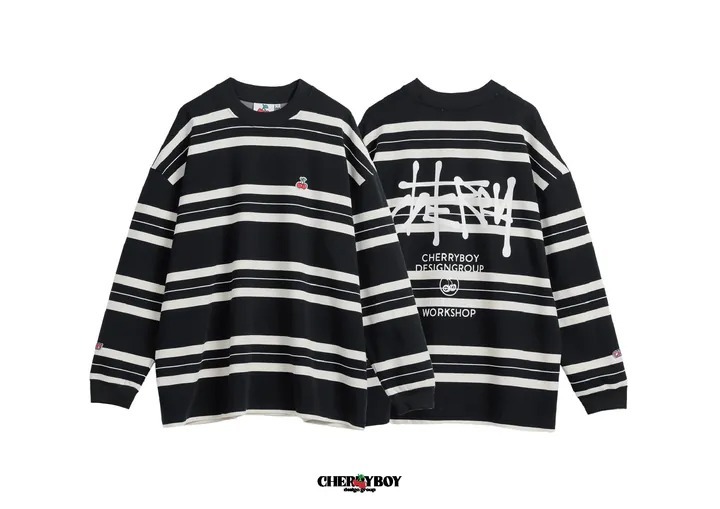 CHERRYBOY / 24F/W HORIZON LS TEE 黑色 - CB24032