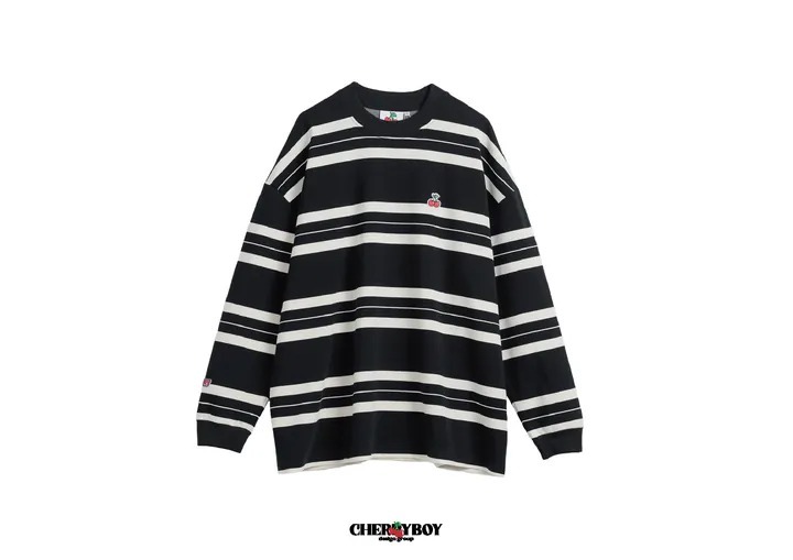 CHERRYBOY / 24F/W HORIZON LS TEE 黑色 - CB24032