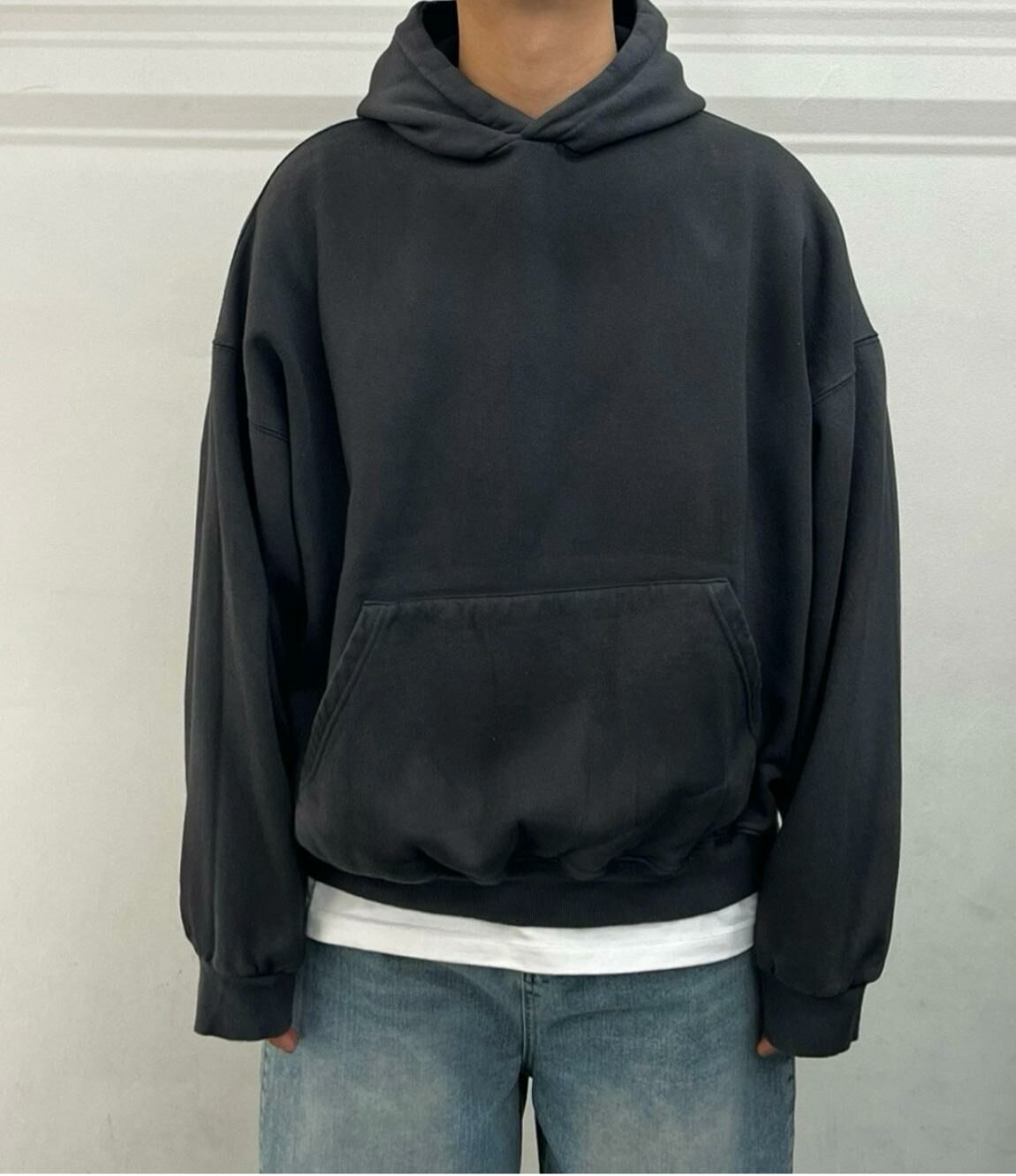 仿污連帽衛衣 WELL DONE-107T