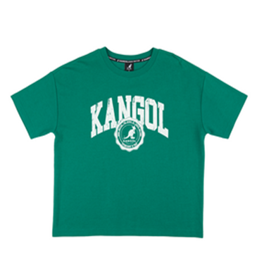 [TW] Kangol WOMEN'S WIDE DISTRESSED T-SHIRT,DARK GREEN, 64221002-70 DARK GREEN (TKG104)