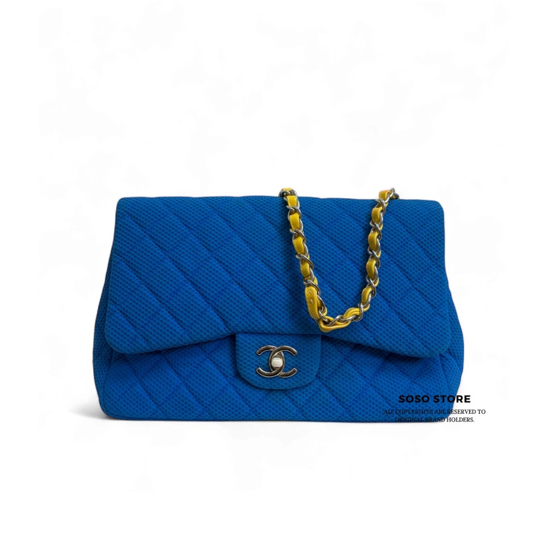 Chanel Matelasse 30 Coco Mark Handbag - Blue / Shw