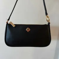 [S] KATE SPADE KK057 KAYLA PEBBLED LEATHER CONVERTIBLE WRISTLET,BLACK, 196021552588 (SKS1507)