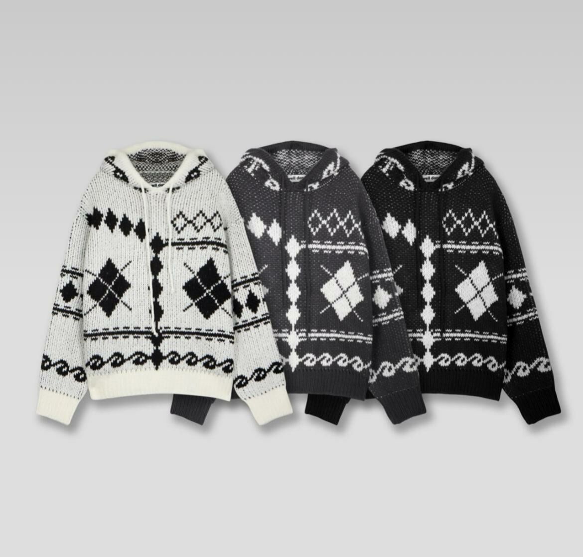 圖案連帽針織衫 WELL DONE-113T