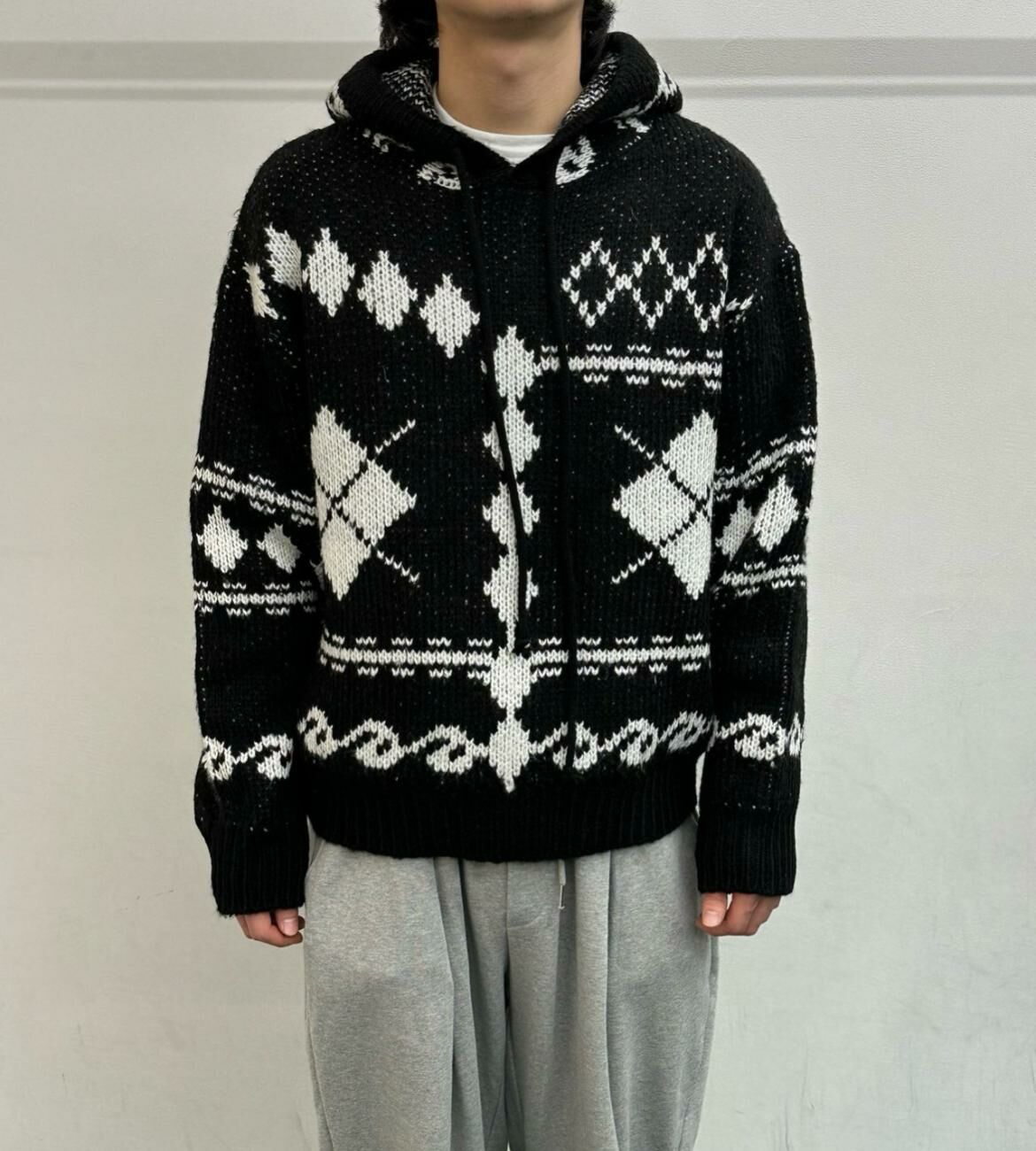 圖案連帽針織衫 WELL DONE-113T