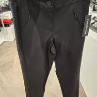 [S] KARL LAGERFELD MINI LOGO TAPE COMPRESSION PANT,BLACK, L3TK7238-BLK [FINAL SALE] (SKL1158)