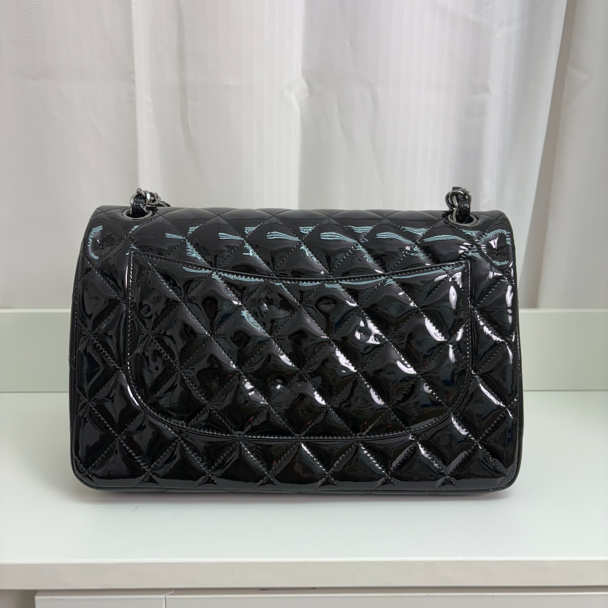 Chanel Classic Flap Jumbo Bag - Black / Shw