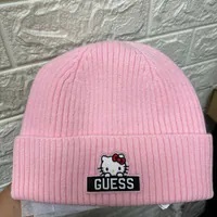 [S] GUESS HELLO KITTY KNITTED WOOL HAT,LIGHT PINK, MO4A8000-LPI [FINAL SALE] (SGU632)