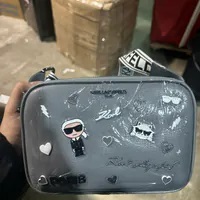 [S] KARL LAGERFELD LH4EU9BJ WOMENS EMBELLISH BAG,DARK SLATE, 196788428287 (SKL1162)