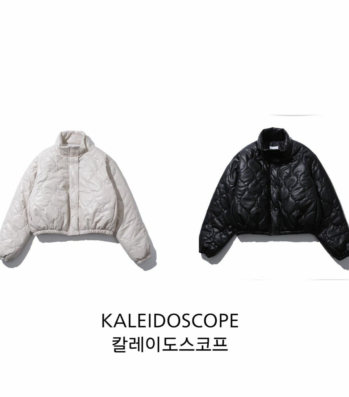 高領暗紋拉鍊外套(夾棉) kds-019JK