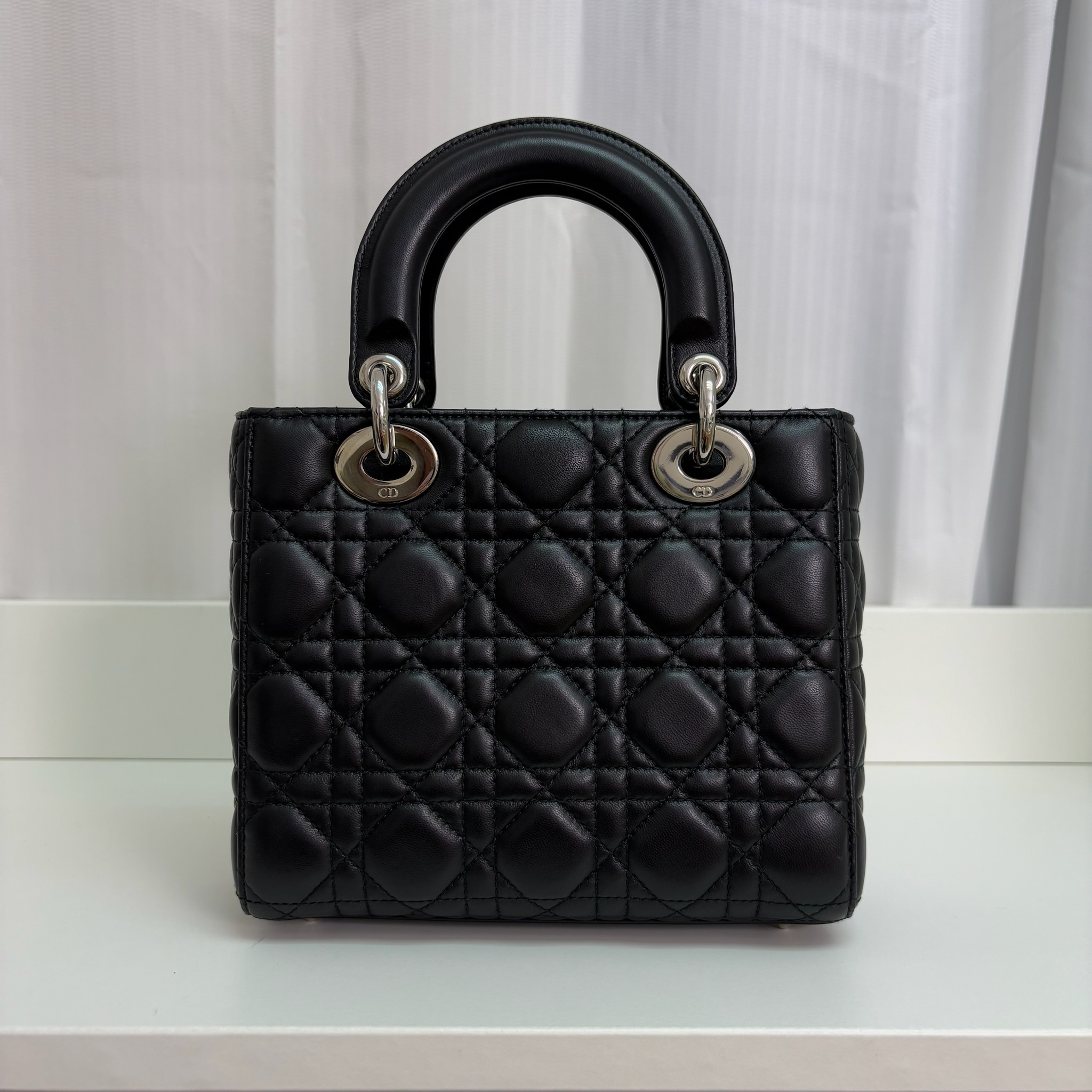 Dior Lady Dior Small - Black / Shw