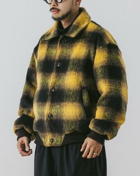 反領格仔開胸外套 kds-020JK