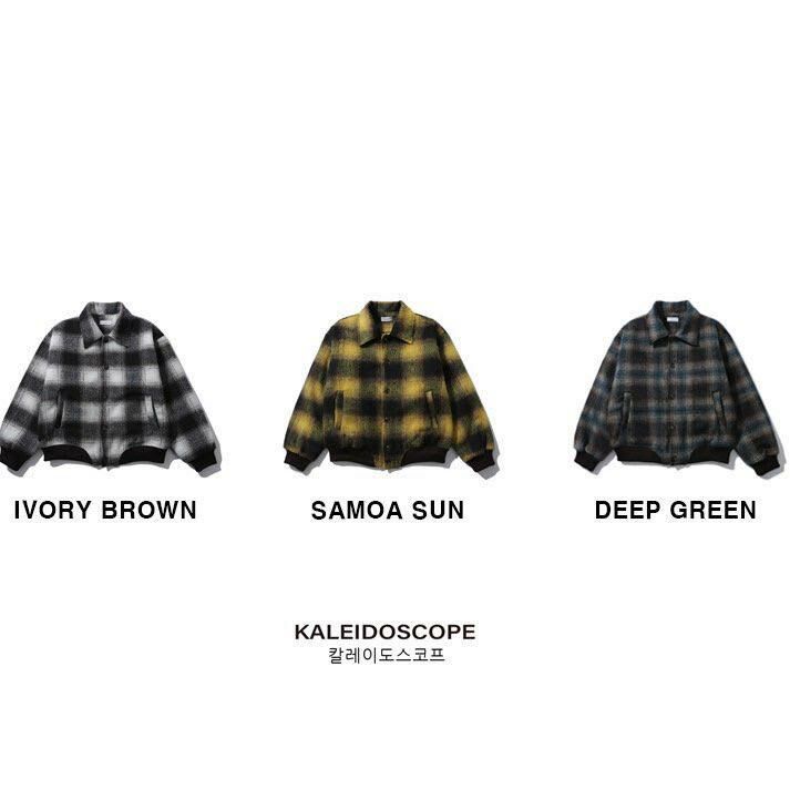 反領格仔開胸外套 kds-020JK