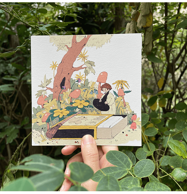 Nekocha Postcard - Tea Party