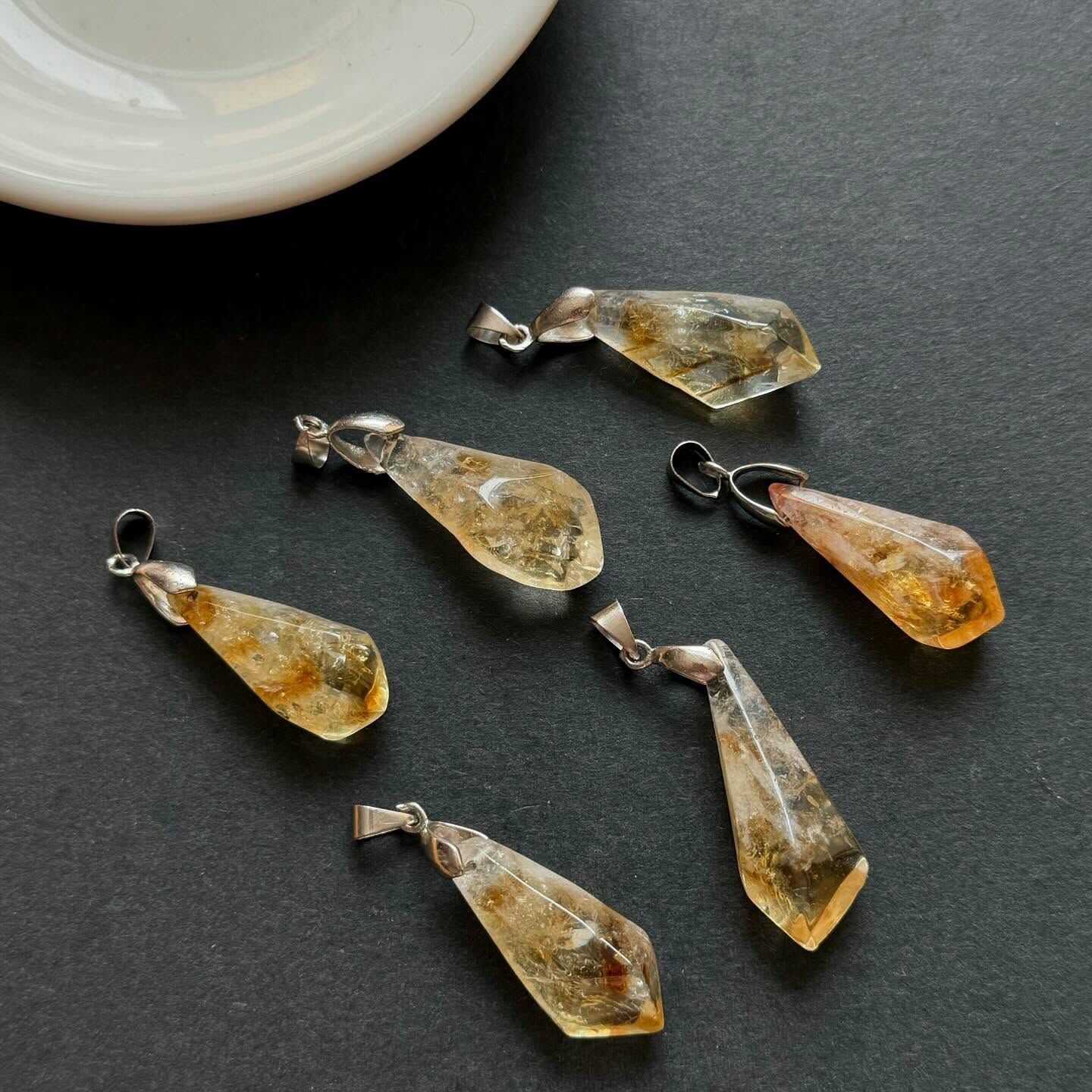 [原石] 黃水晶 項鍊吊墜