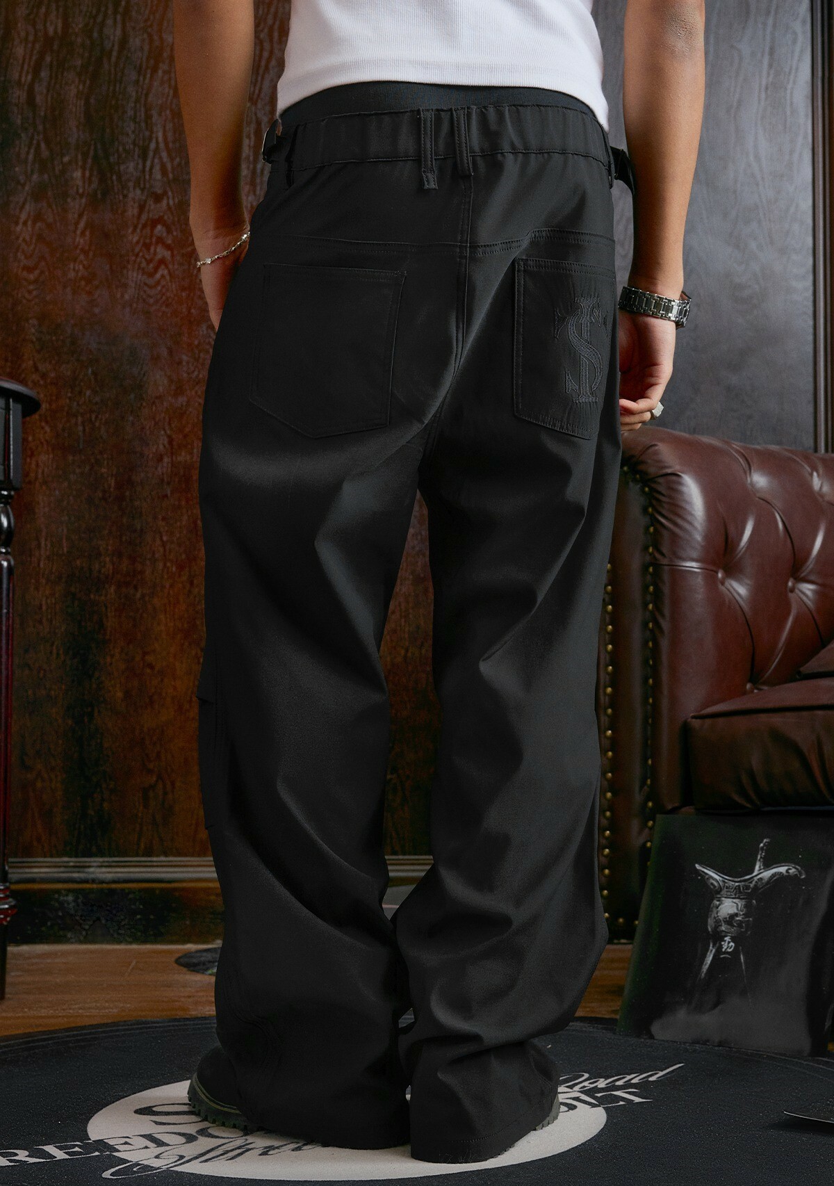 STK SmallTownKid  cleanfit 雙折梭織 微喇叭長褲