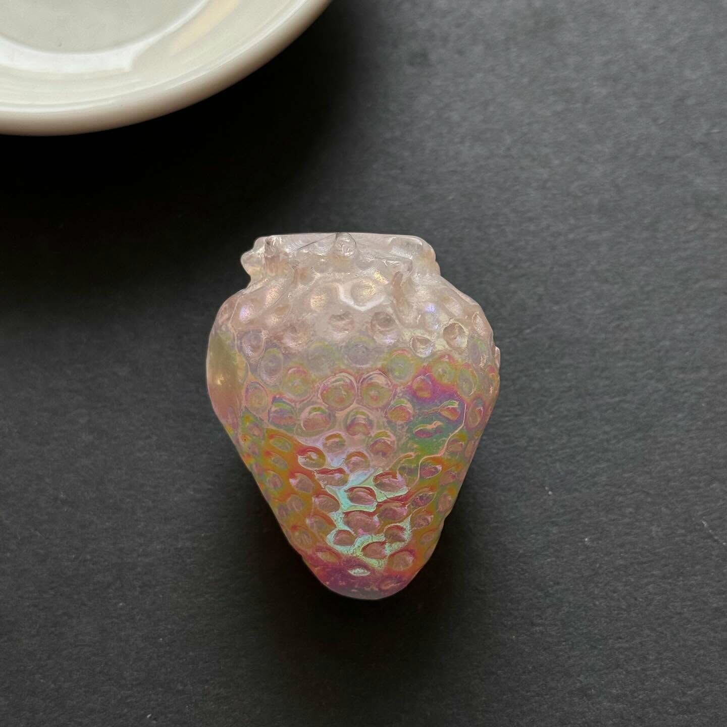 [原石] 天然粉晶 鍍彩加工 水晶擺件