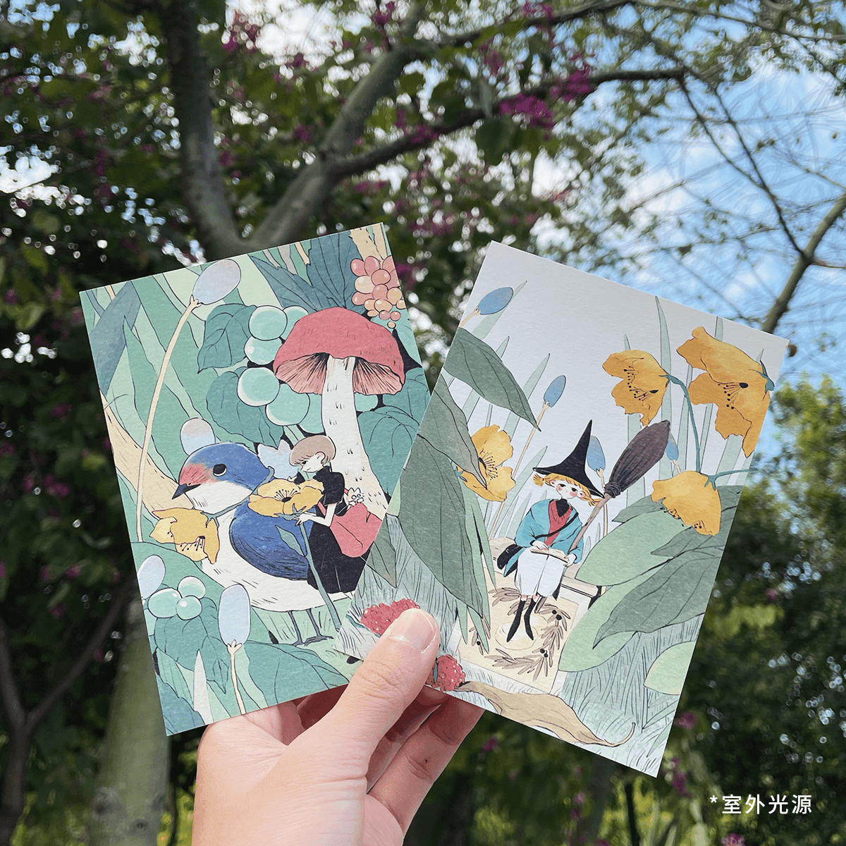 Nekocha Postcard - The Borrower