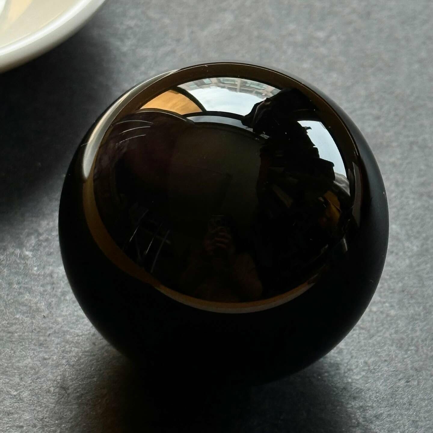 [原石] 彩虹黑曜石 紫光 水晶球