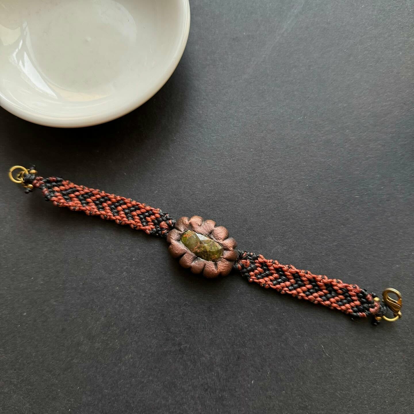 [原石] 花綠寶 蠟線編織手環 設計師原創款