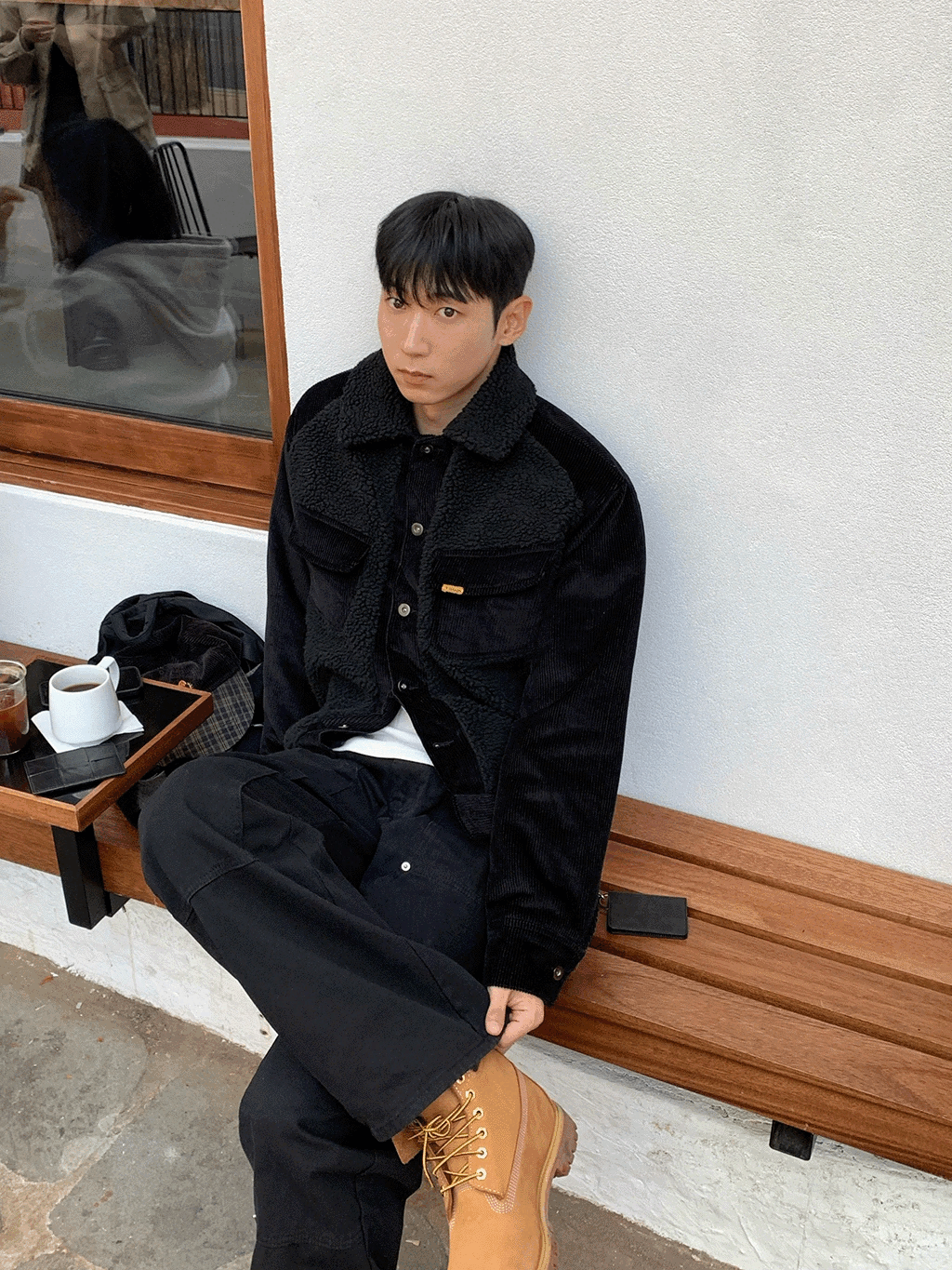 燈芯絨鋪棉夾克外套