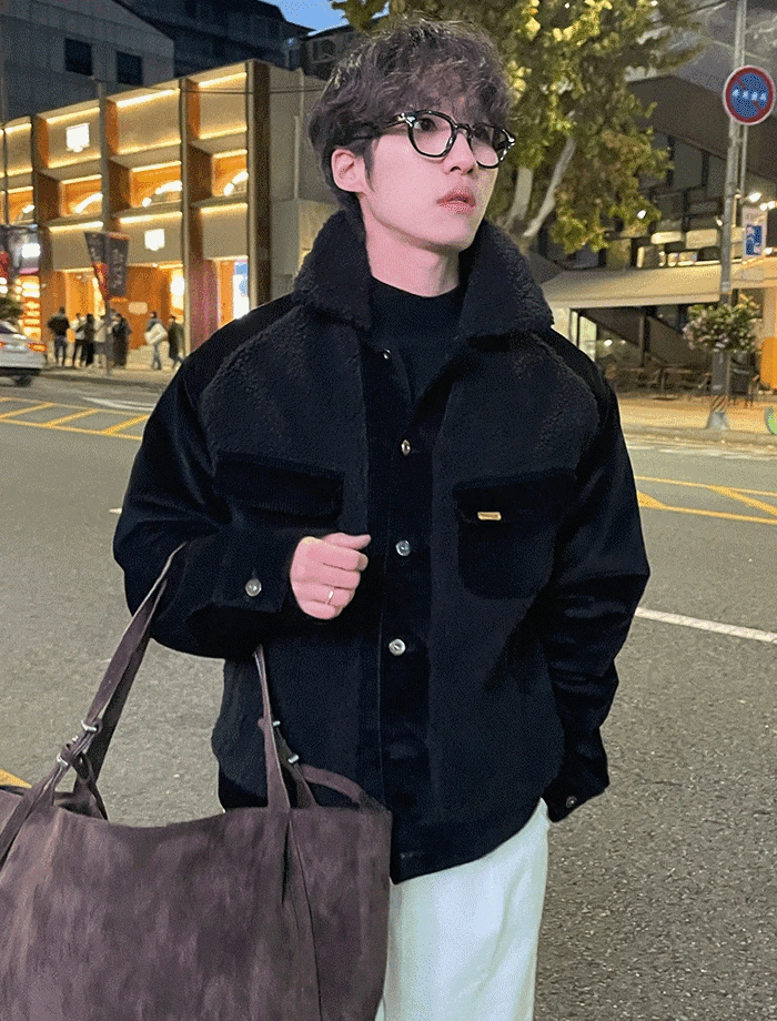 燈芯絨鋪棉夾克外套