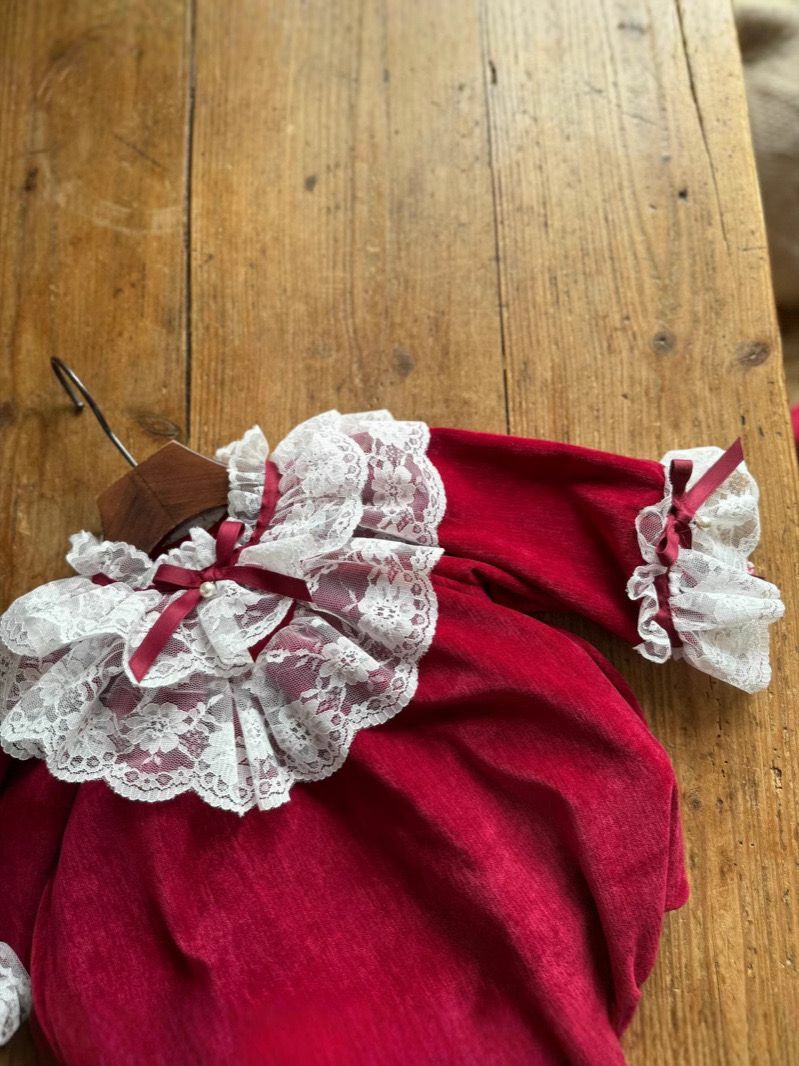 韓版新年紅色爬服