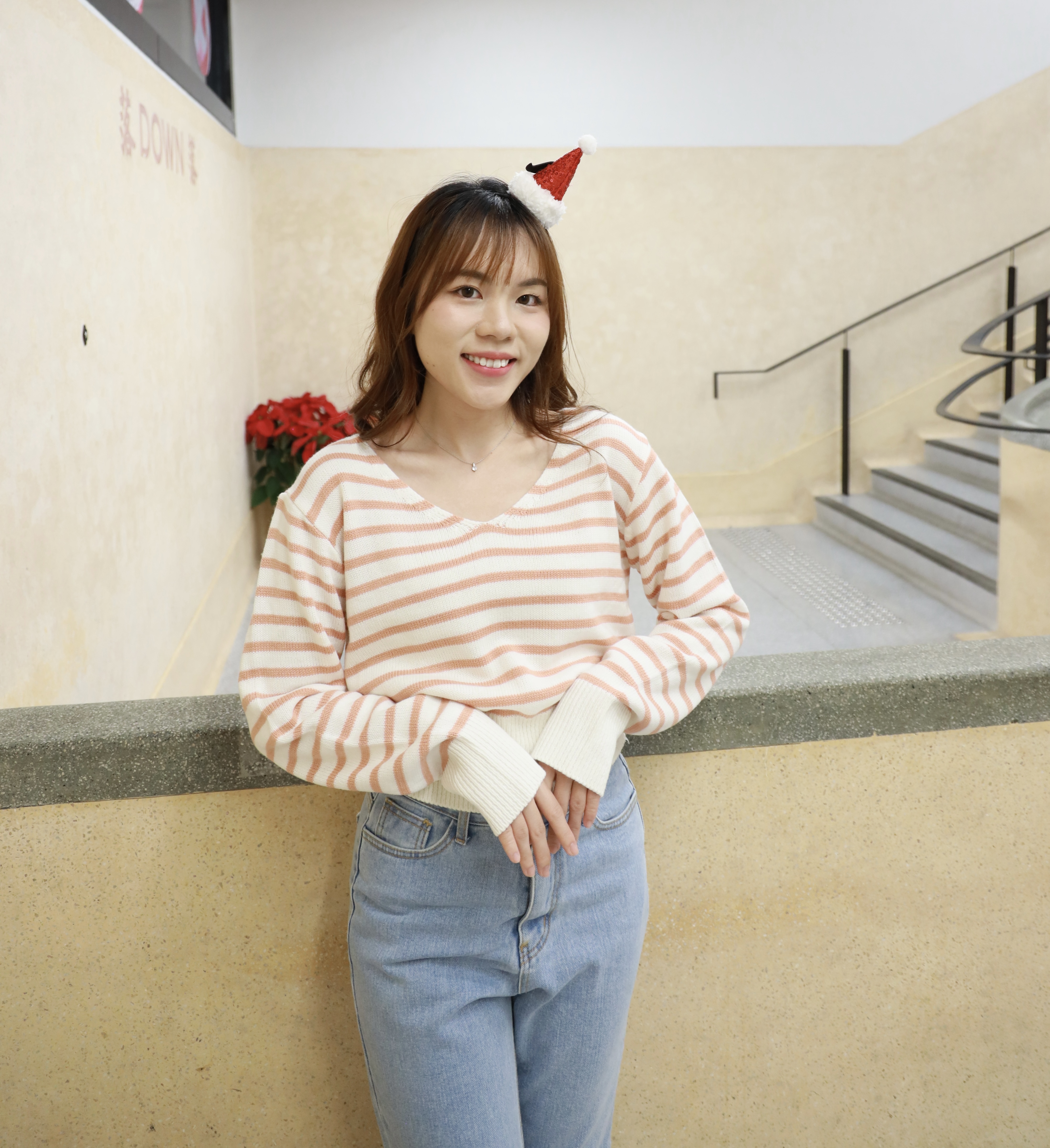 ||TOP550||  v紋休閒橫條top