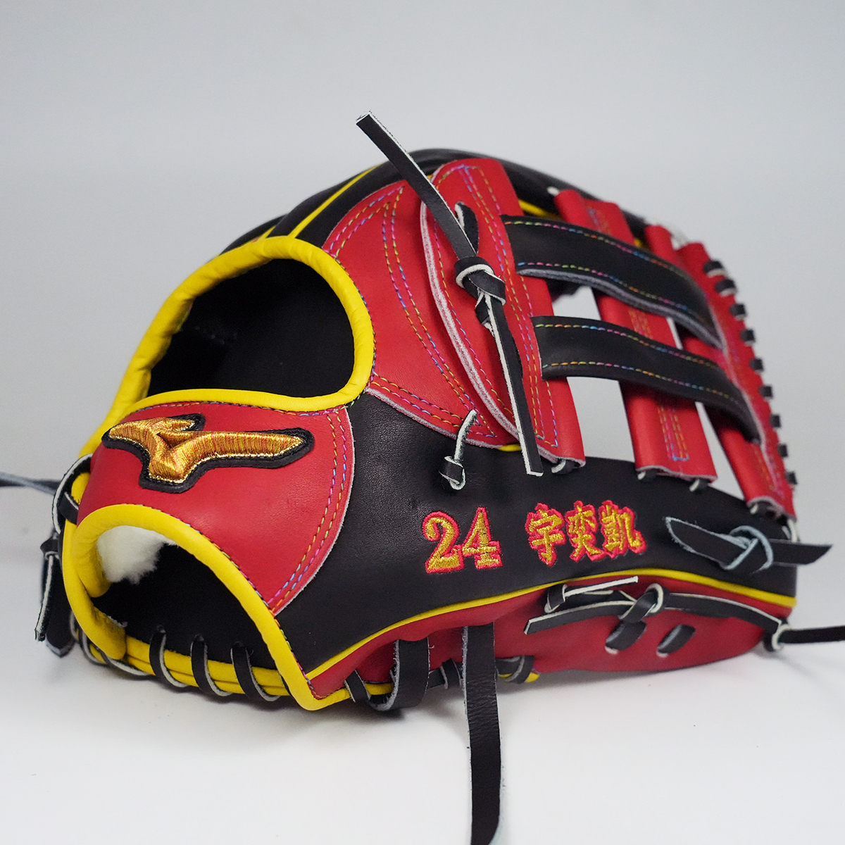 クラシック 日本製美津濃MIZUNO 西川龍馬硬式外野手套 JAPAN HAGA ORDER PRO バット