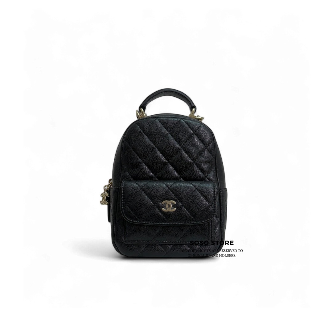 Chanel Mini Backpack - Black / Ghw