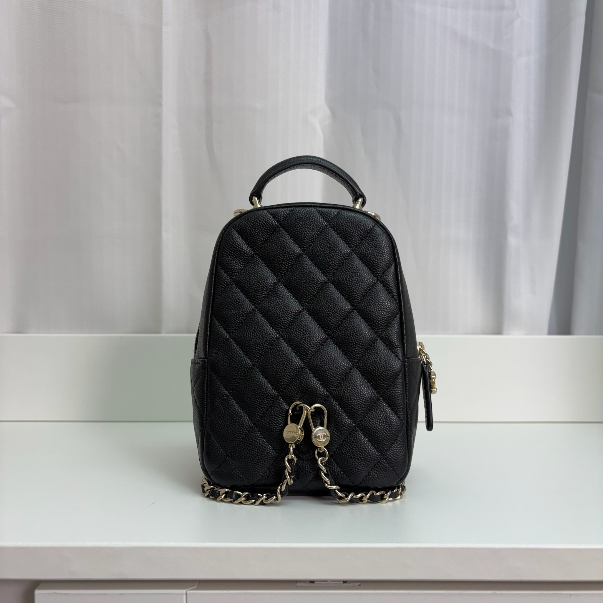 Chanel Mini Backpack - Black / Ghw