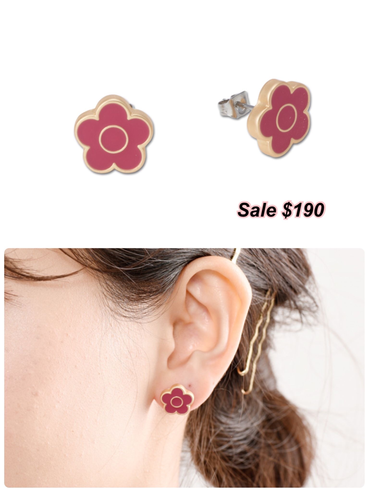 Mary Quant 花花耳環 on sale