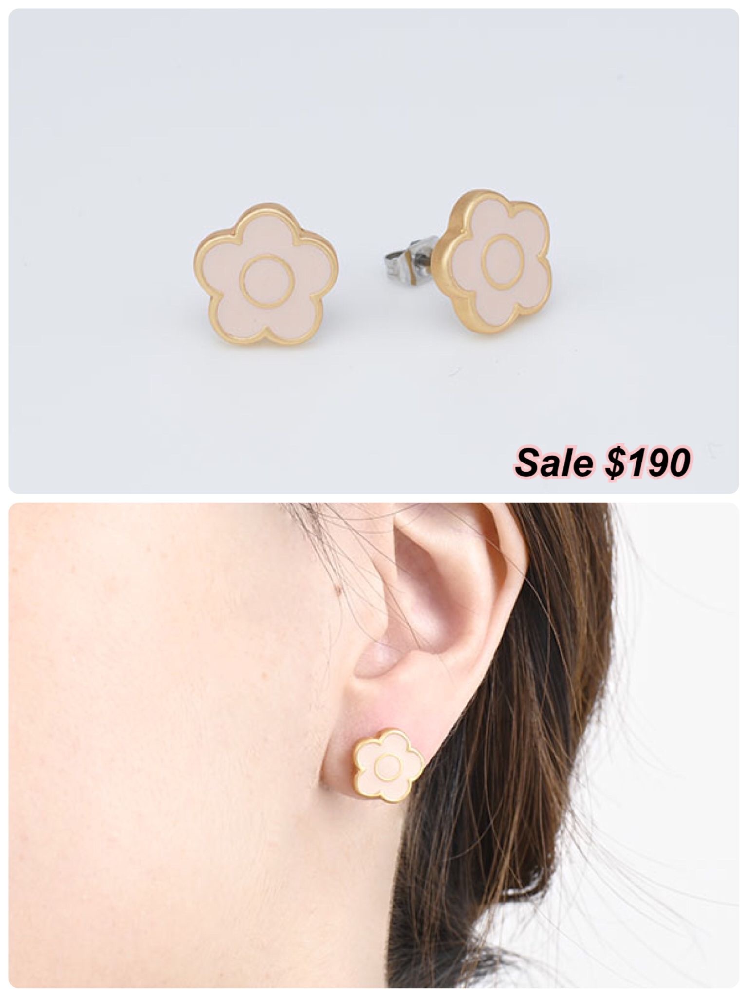 Mary Quant 花花耳環 on sale
