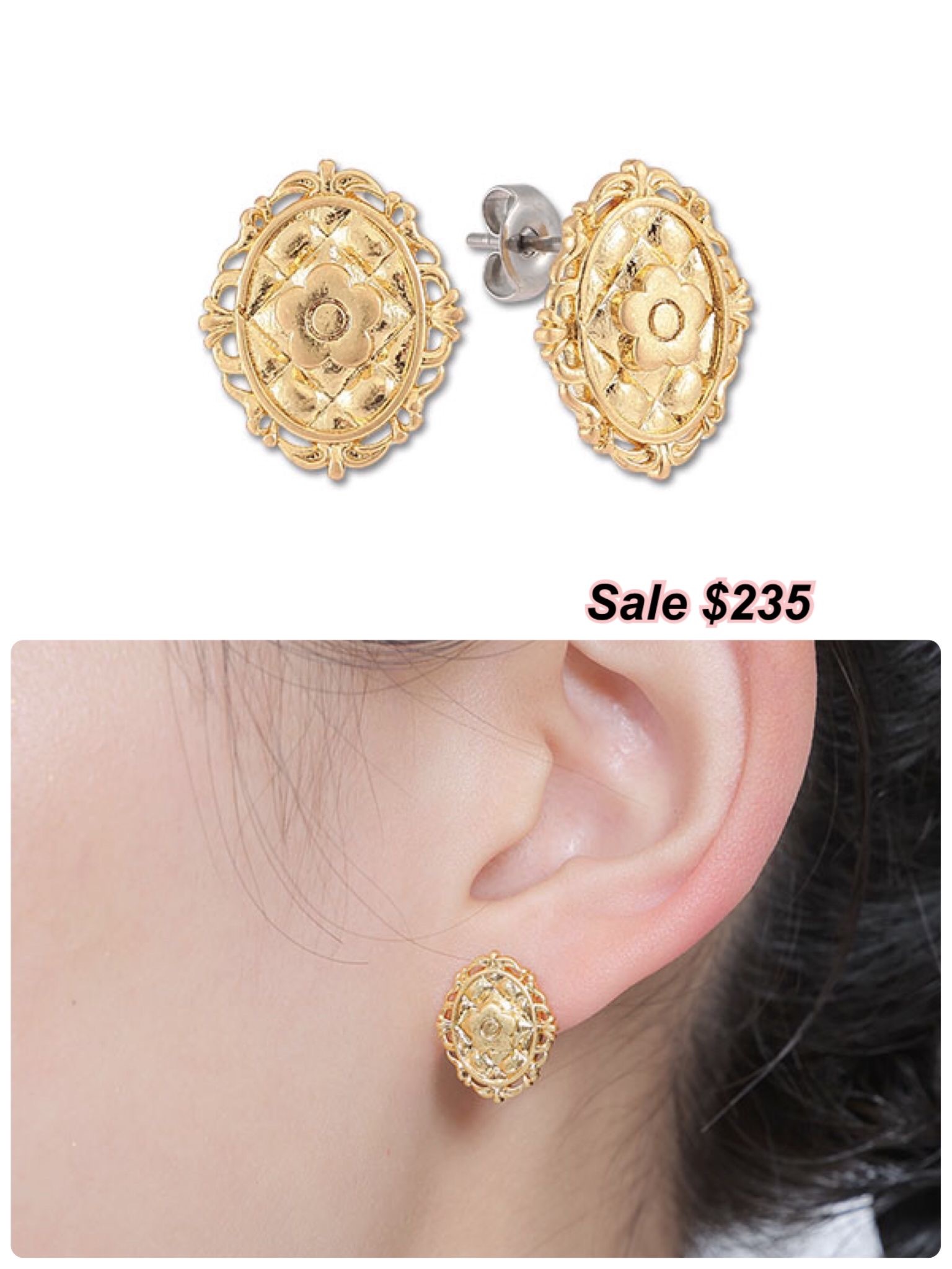 Mary Quant 復古風耳環/頸鏈 on sale