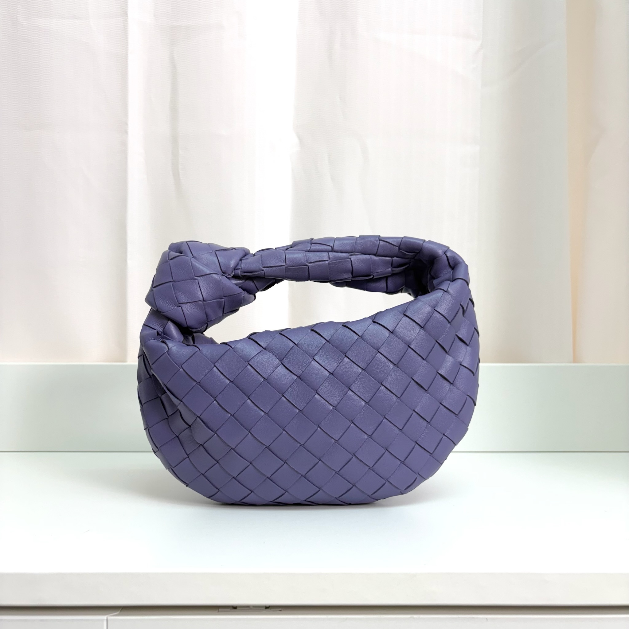 BV Mini Intrecciato Jodie Handbag - Purple  / Ghw