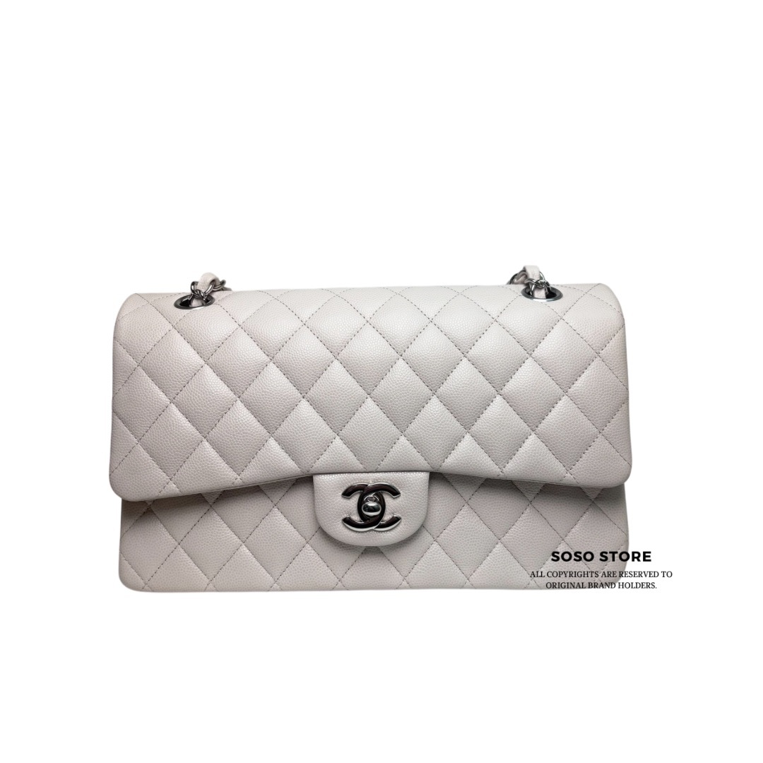 Chanel Classic Flap 25 Bag - Ivory / Shw