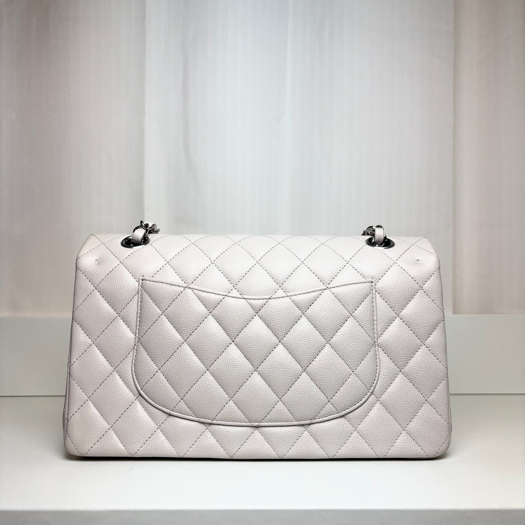 Chanel Classic Flap 25 Bag - Ivory / Shw