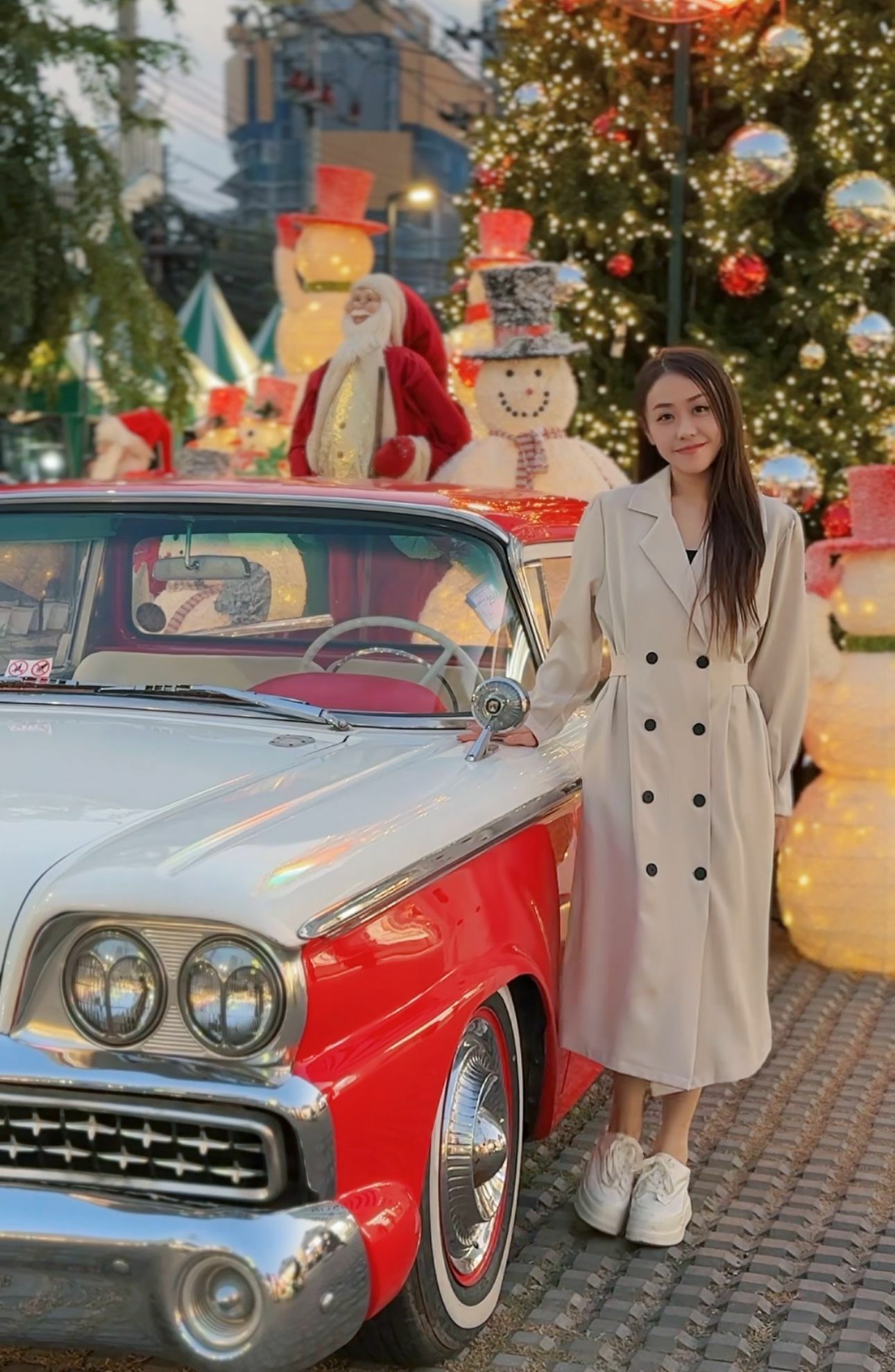 OP#6751🤍The England  trench dress