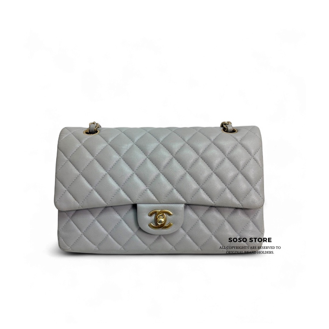 Chanel Classic Flap 25 Bag - Grey / Ghw