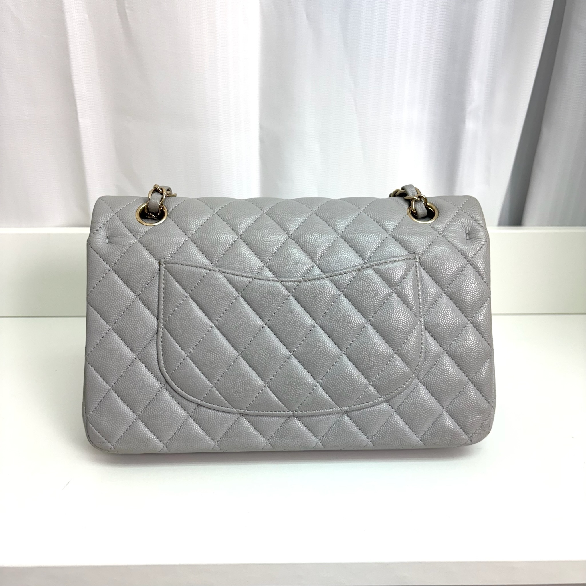 Chanel Classic Flap 25 Bag - Grey / Ghw