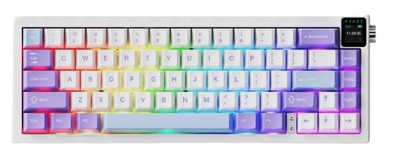 Ajazz x Nacode AK650 三模 螢幕機器鍵盤 織梦軸 RGB(平行進口)