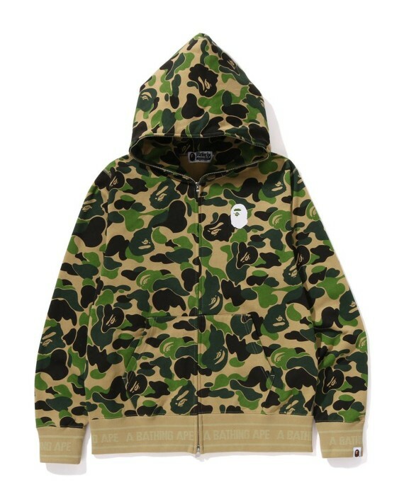 【Focus Store】預購 A Bathing Ape Abc Camo Logo Rib Full Zip Hoodie "Army Green" 迷彩 拉鍊外套
