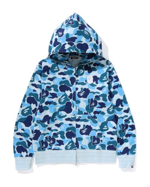 【Focus Store】預購 A Bathing Ape Abc Camo Logo Rib Full Zip Hoodie "Sky Blue" 藍迷彩 拉鍊外套
