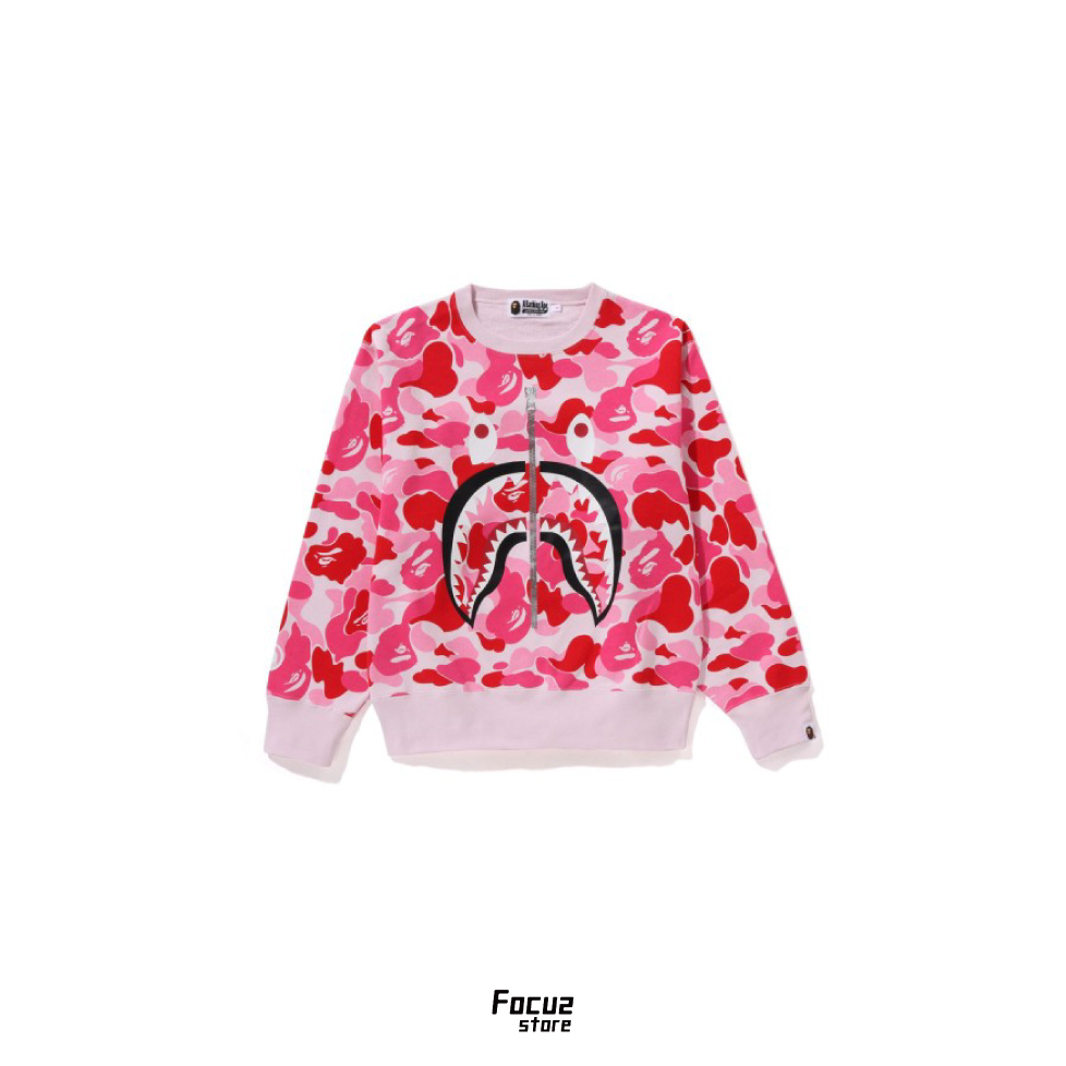 【Focus Store】預購 A Bathing Ape Abc Camo Shark Crewneck Sweatshirt "Carmine Rose" 粉迷彩 衛衣